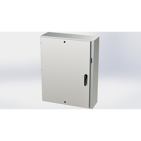 Saginaw Control & Engineering 3 Point Latch Electrical Enclosures, 48 in H, 12 in D, 37.38 in W, NEMA 3R, 4, 4X, 12, 13 SCE-48XEL3712SS6LP